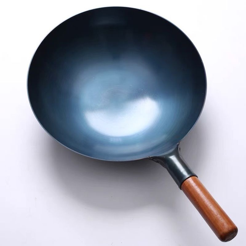 Chảo thép cacbon dày, không bong tróc, chống dính tốt, đáy tròn, nhà hàng, gia đình rang cơm,xào mì...