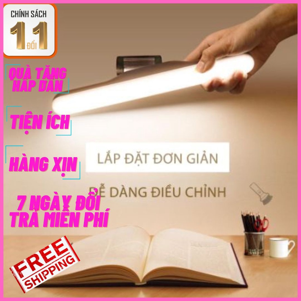 Đèn led gắn tường tích điện 1800mAh sạc USB dán tường gắn nam châm, để bàn học bàn làm việc cảm ứng 1 chạm
