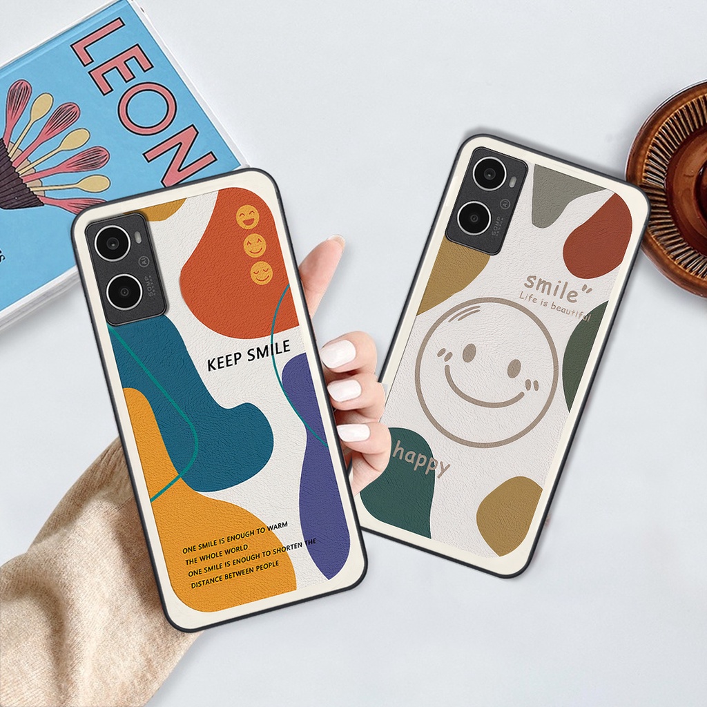 Ốp Oppo A96 4G in hình cô gái be happy trẻ trung cá tính đầy năng động