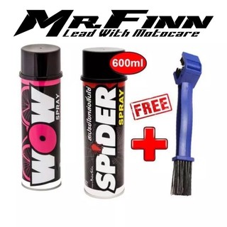 Combo chăm sóc nhông sên dĩa tặng kèm bàn chải 3D - Rửa Sên Wow & dưỡng sên Spider