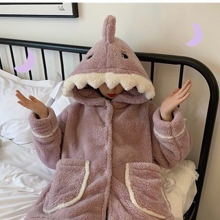 Bộ ngủ lông hình thú siêu cute phong cách ulzzang Hàn Quốc