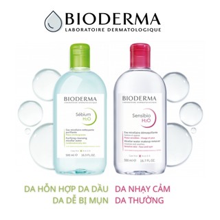 Nước tẩy trang bioderma sensibio h2o 500ml, nước tẩy trang bioderma sébium h2o 500ml, tẩy trang 500ml