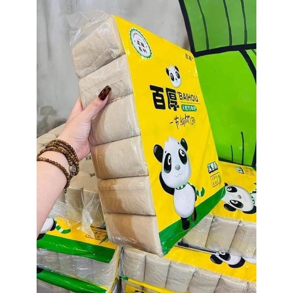 GIẤY VỆ SINH GẤU TRÚC 36 CUỘN SIÊU DAI KHÔNG LÕ