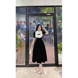 Váy nhung tiểu thư