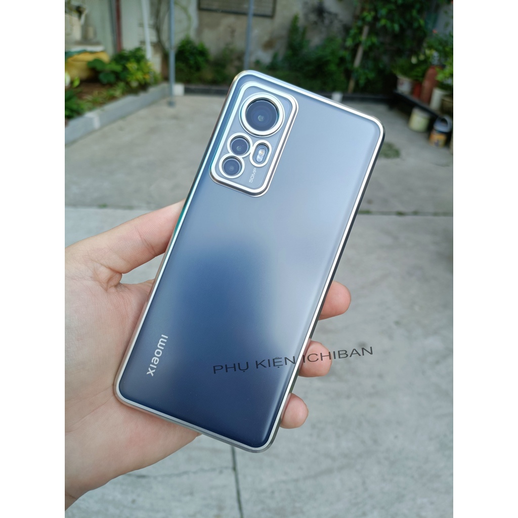 Ôp lưng Mạ Điện Xiaomi 12/ 12X/ 12S, Xiaomi 12 Pro/ 12S Pro Viền Màu Dẻo, Lưng Mờ Không Bám Vân Tay, Bảo Vệ Camera