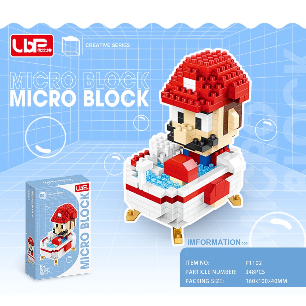 Đồ Chơi Lắp Ráp Mô Hình Nhà Tắm Hoạt Hình Thiên Thần Stitch Mini Dễ Thương Cho Trẻ Em