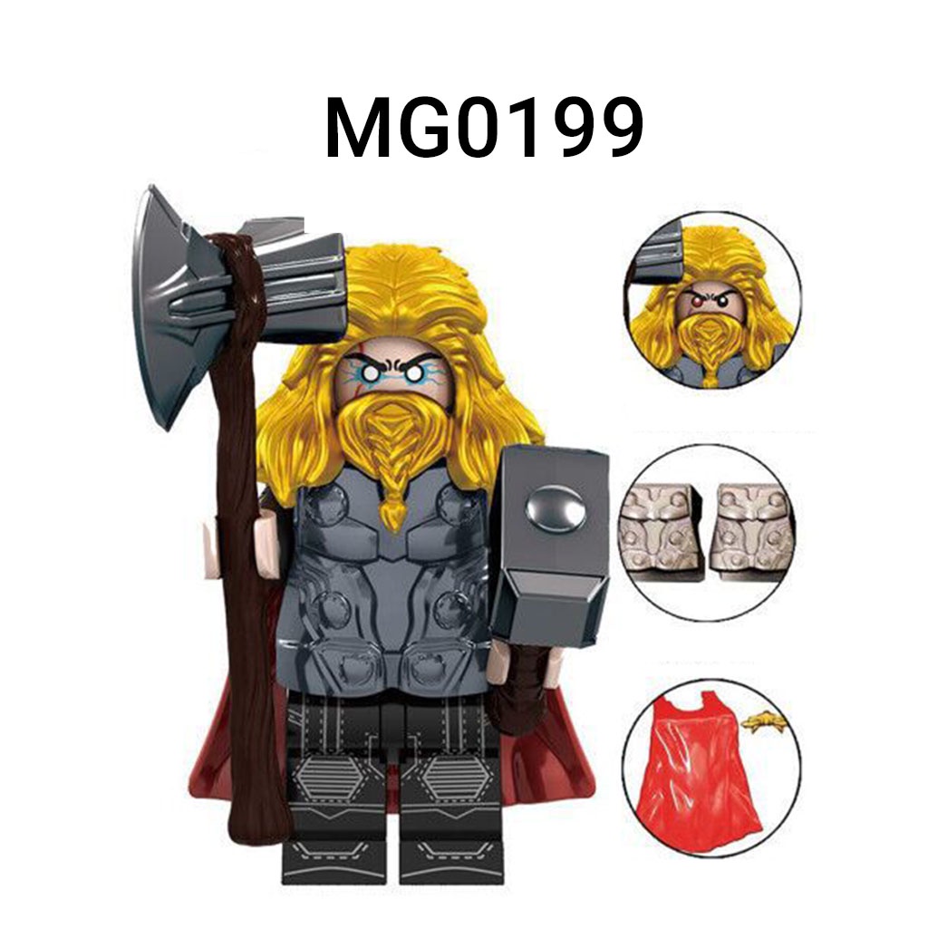 Lego iron man avengers thor marvel minifigures siêu nhân đồ chơi trẻ em thông minh nhựa ABS an toàn Bigboy