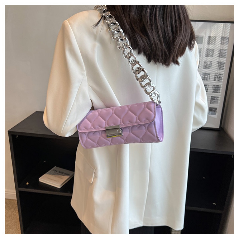 Túi Xách Đeo Vai Phối Dây Xích Dày Dặn Màu Trơn Kiểu Pháp Thời Trang Mùa Thu 2022 Gylb1669