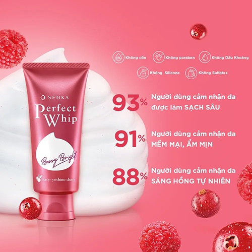 Sữa rửa mặt Senka tạo bọt Senka Perfect Whip 100/120g