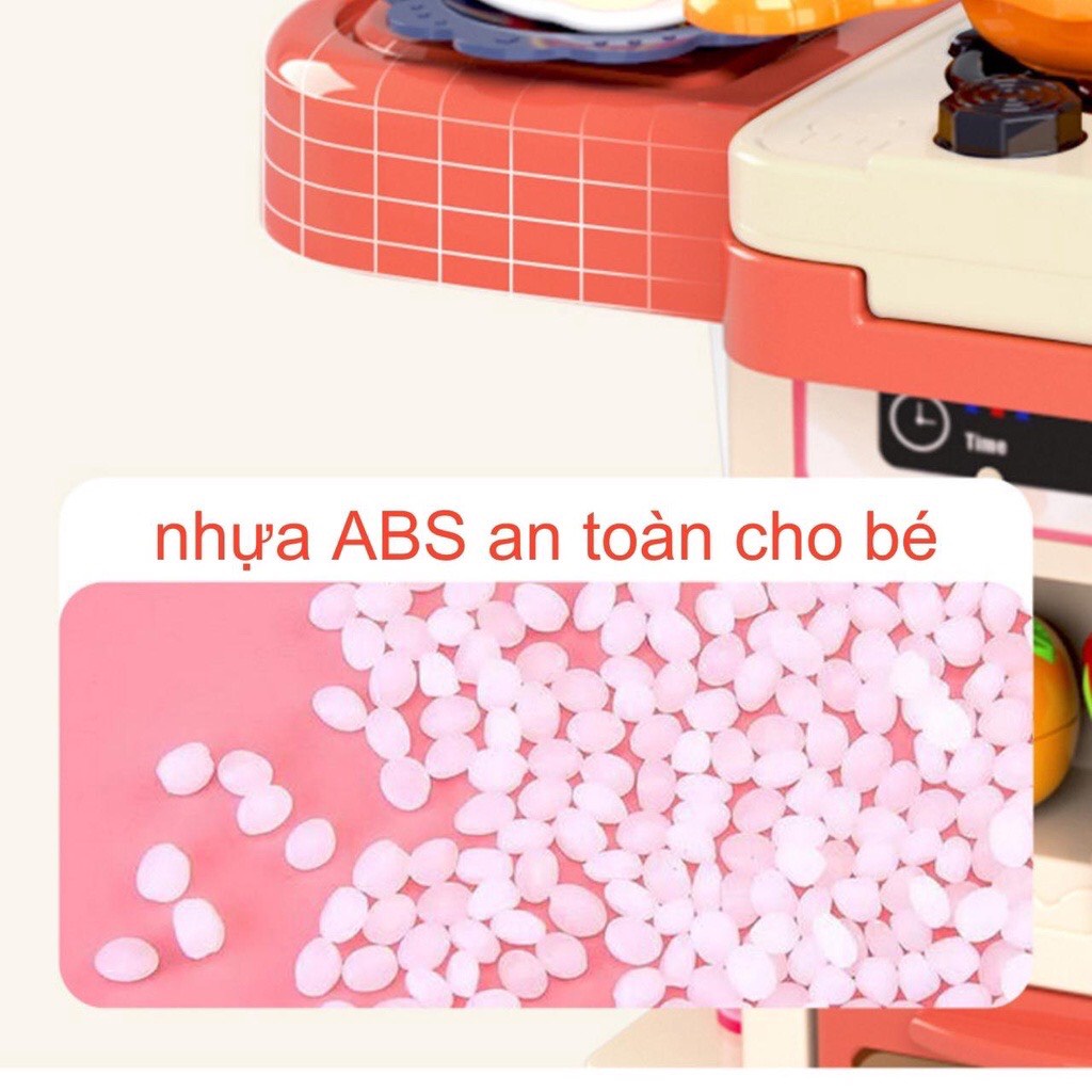 [TẶNG DÂY CỘT TÓC] Đồ chơi nhà bếp cho bé,Đồ chơi nấu ăn cho bé từ 2-8 tuổi có phát nhạc,Chất liệu nhựa ABS an toànchobé