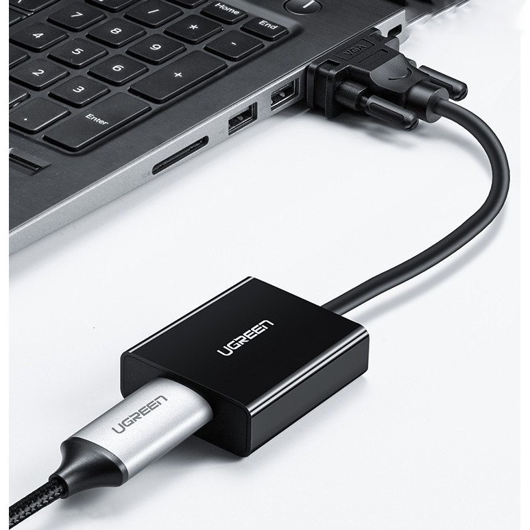 Dây cáp chuyển đổi VGA sang HDMI tích hợp Audio Ugreen 60814