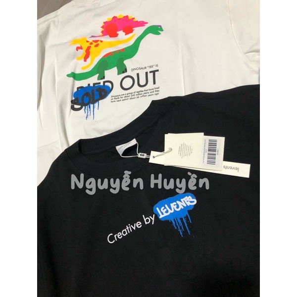 Áo Thun Levents Chính Hãng “ Chú Khủng Long 3 màu” Xanh/ Đen/ Trắng
