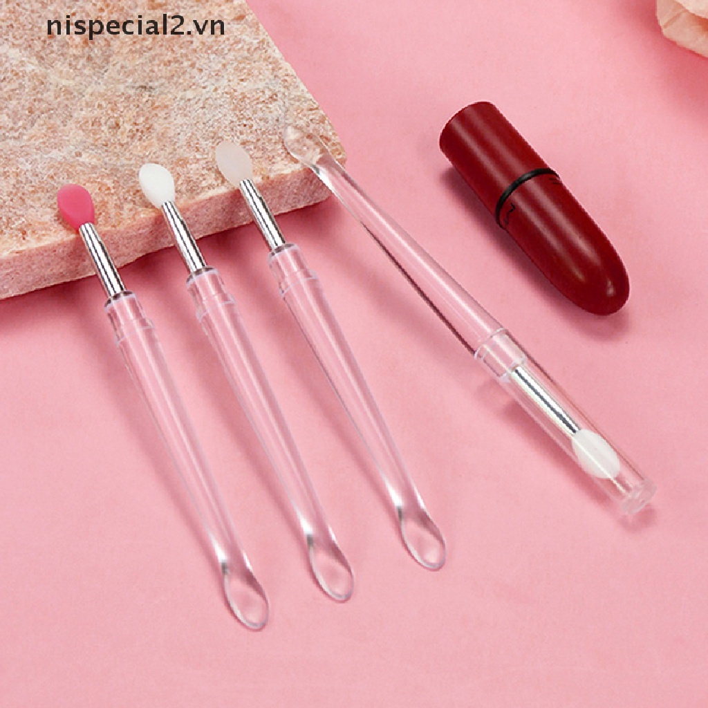 1 Cọ Tô Son Môi Bằng Silicone Kèm Nắp Chống Bụi