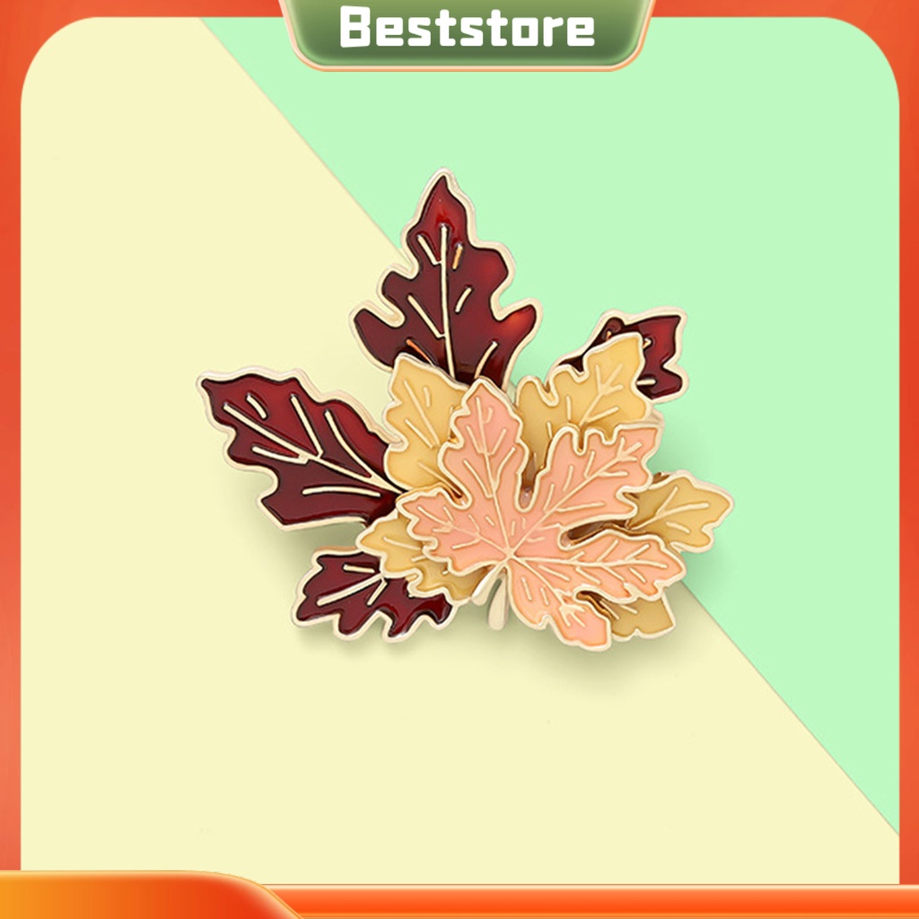 Huy Hiệu Cài Áo Hình Lá Phong Phong Cách Vintage