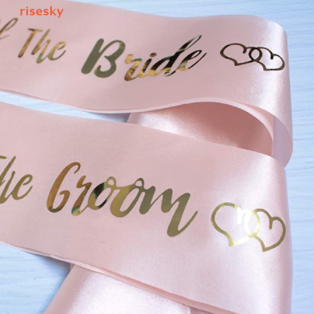 [risesky] Dây Đeo Vai In Chữ Bride To Be Sash Bachelor Màu Hồng Nóng Bỏng Cho Cô Dâu Trong Tiệc Cưới