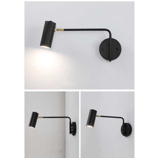 Đèn LED Gắn Tường E27 Có Công Tắc Điều Chỉnh Góc Dành Cho Phòng Ngủ / Phòng Tắm / Đầu Giường