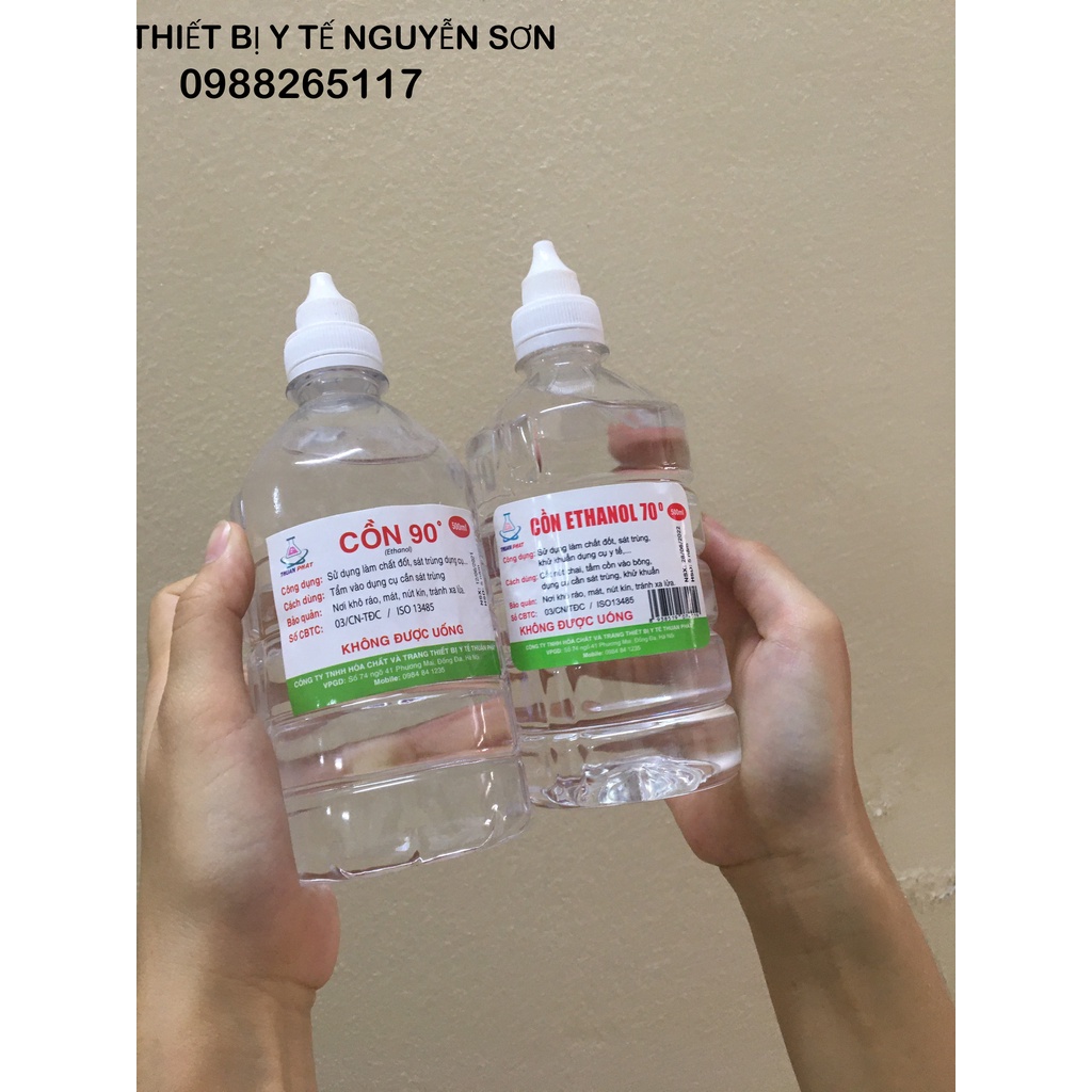 Cồn 70, 90 độ dung trong sát khuẩn y tế và spa làm đẹp