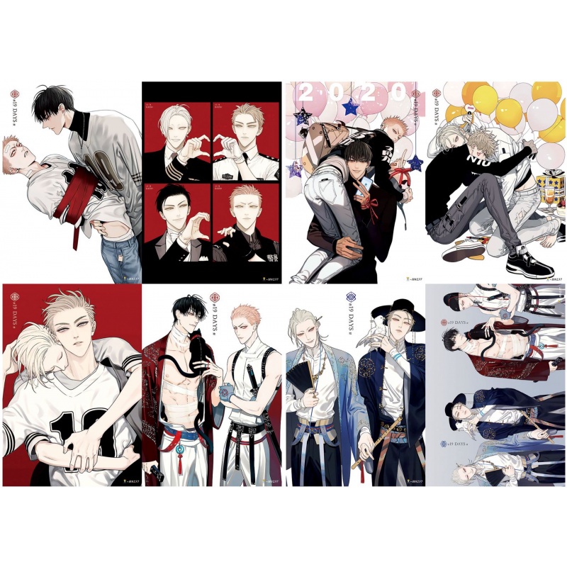 Bộ 8 Tấm poster Phim Hoạt Hình anime 19 Ngày - E3 Audio Miền Nam