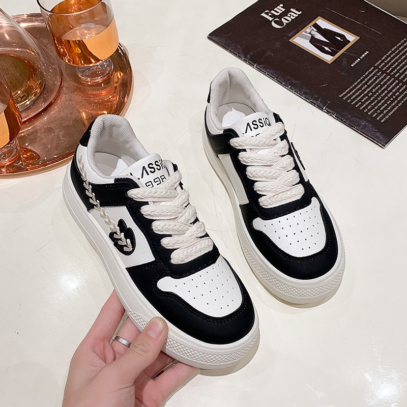 IELGY Giày Thể Thao Mũi Tròn Thoải Mái Phong Cách Hàn Quốc Cho Nữ