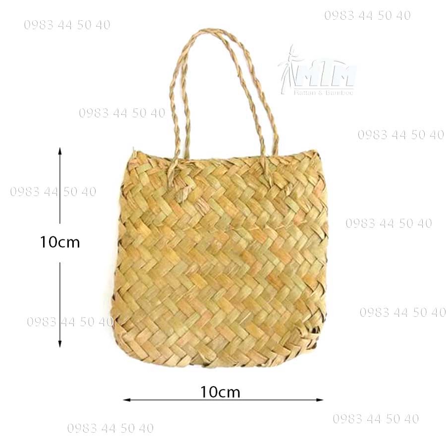 Giỏ cói mini l Túi cói nhí (10cm) - decor/trang trí, phụ kiện chụp hình.
