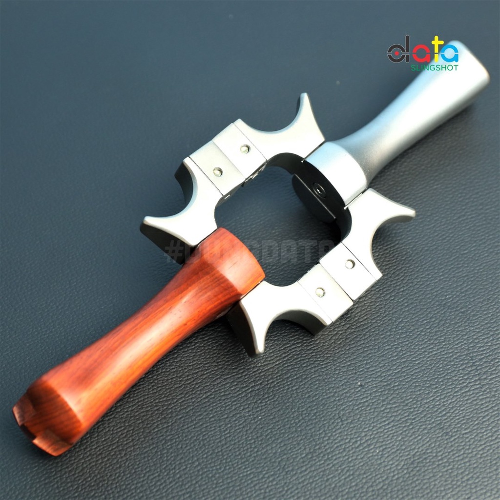 Ná Cao Su DT50 Chạc 79 Cánh Chạc Thép 440C Cán Nhôm và Gỗ - Chạc kẹp - DATA SlingShot