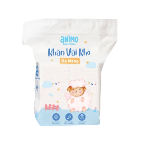 Khăn vải khô đa năng Animo (240 tờ)