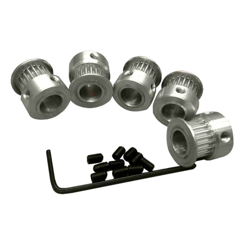 Ròng rọc thời gian 1 cái GT2 alumium 16 răng 20 lỗ khoan alumium 5mm 6,35mm 8mm phù hợp cho đai GT2 chiều rộng 10mm cho máy in CNC 3D