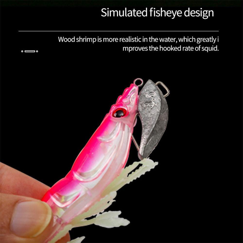 Mồi Tôm Giả Câu Cá Bằng Gỗ 130mm 25g