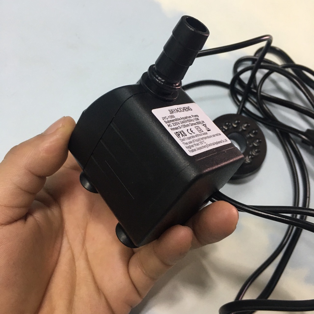 Bơm bể cá 220V kèm đèn 12 bóng đổi màu