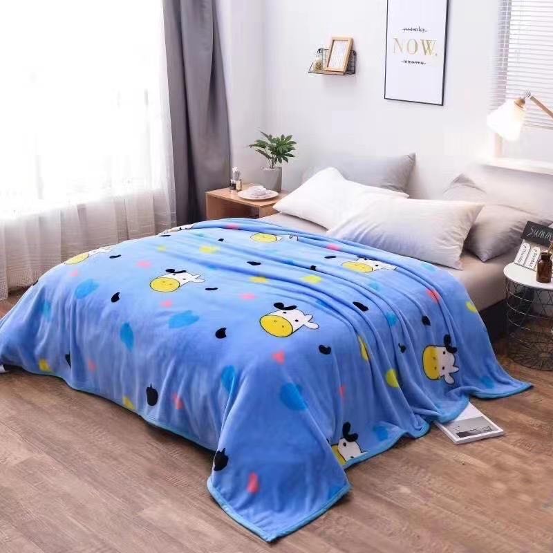 Chăn Nhung Họa Tiết Siêu Mềm Mịn Fhome