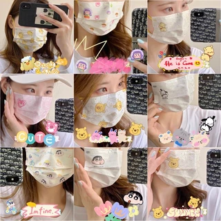 Size Người Lớn Và Size Bé Set 3 Cái Khẩu Trang In Hình Dễ Thương Dành Cho Bé Và Người Lớn