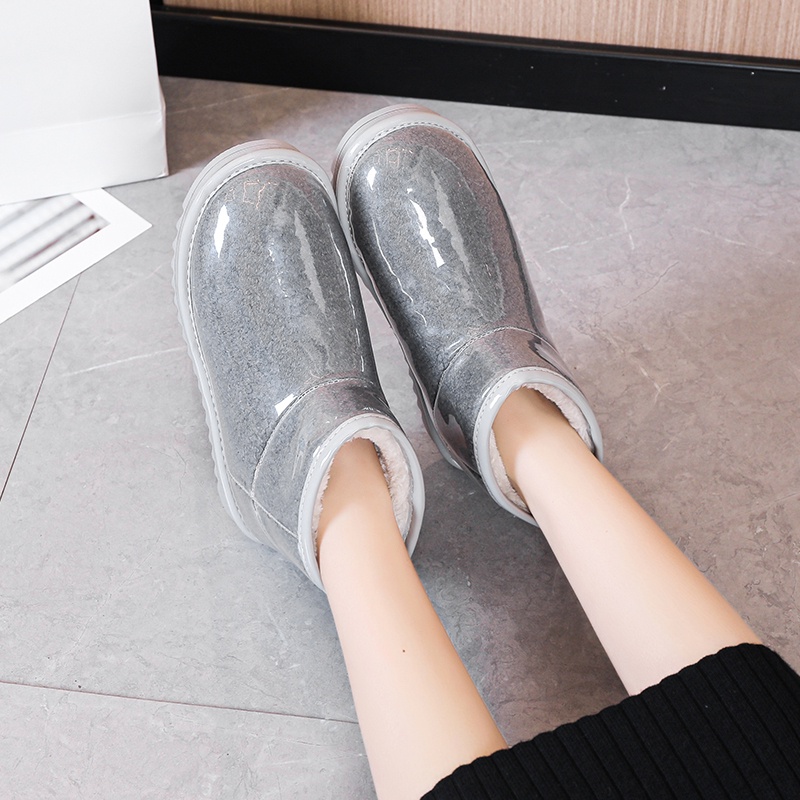 Giày Bốt Cổ Cao Đến Mắt Cá Chống Trượt Không Thấm Nước Thời Trang Cho Bạn Gái