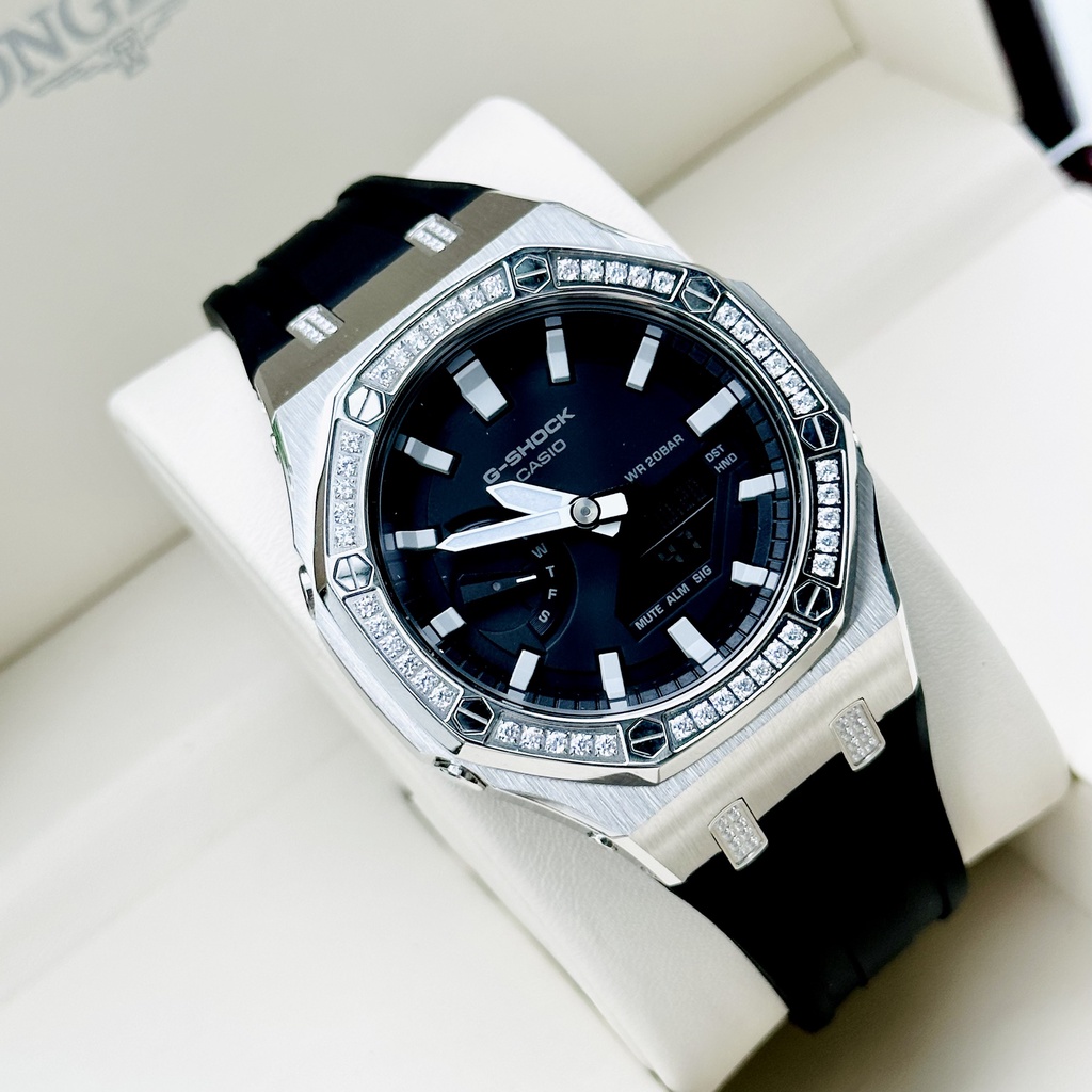 Đồng hồ nam dây nhựa Casio G Shock GA 2100G Viền Diamond