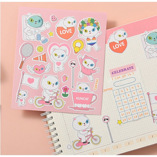 Sticker hoạt hình kute SK11 - Nhãn dán trang trí sổ