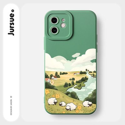 Ốp lưng JURSUE mềm hình dễ thương đẹp độc lạ Cho iPhone 17 16 15 14 13 12 11 Pro Max SE 2020 X XR XS ip 8 7 Plus Y2445