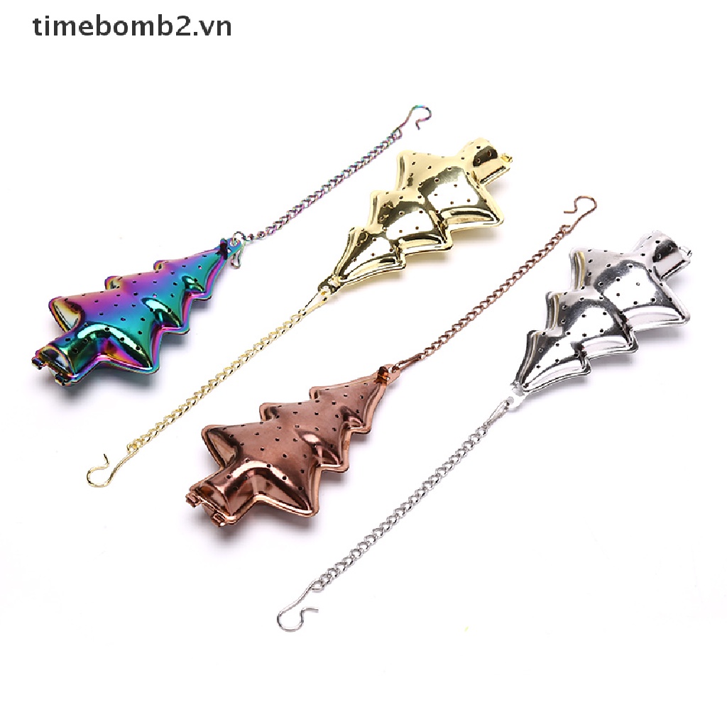 Dụng Cụ Lọc Trà Bằng Inox Hình Cây Thông Giáng Sinh Năm Mới 2023