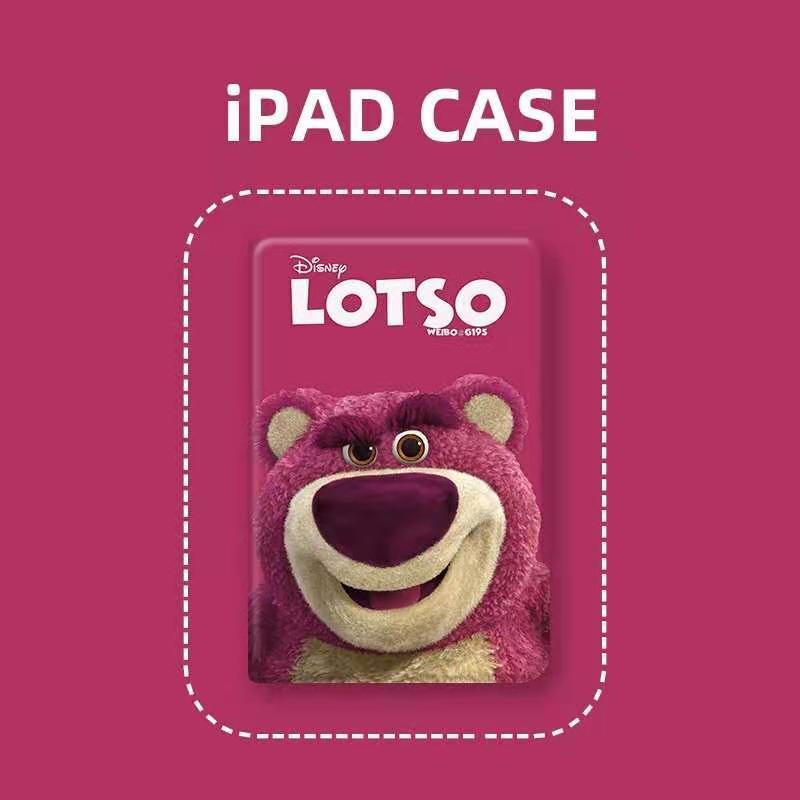 Bao Da Máy Tính Bảng In Hình Gấu Dâu Tây Cho Ipad 10.2 Apple Ipad 9.7 Mini 345 Air 3 10.5