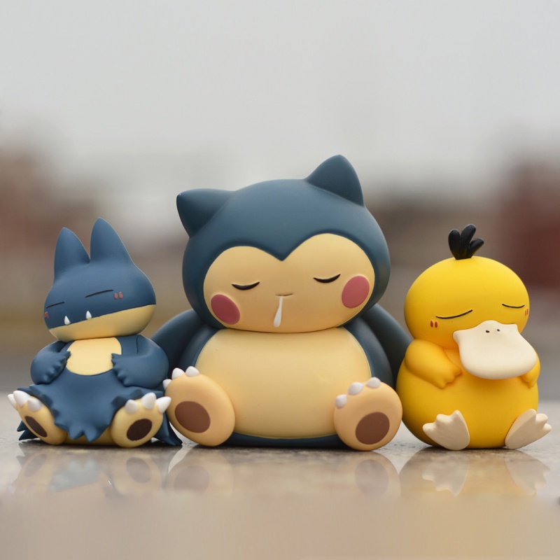 Mô Hình Nhân Vật Psyduck Snorlax Gonbe Đang Ngủ Hoạt Hình Pokemon Bằng Pvc