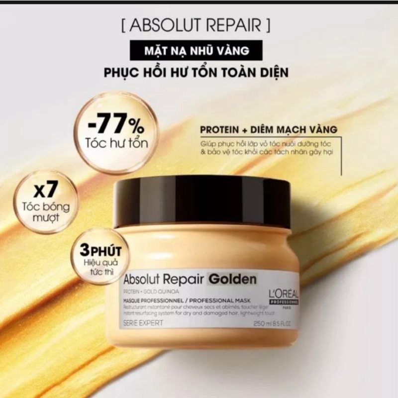 [ Sample 15ml ] Mặt nạ nhũ vàng phục hồi hư tổn toàn diện  Professionnel Absolut Repair Golden