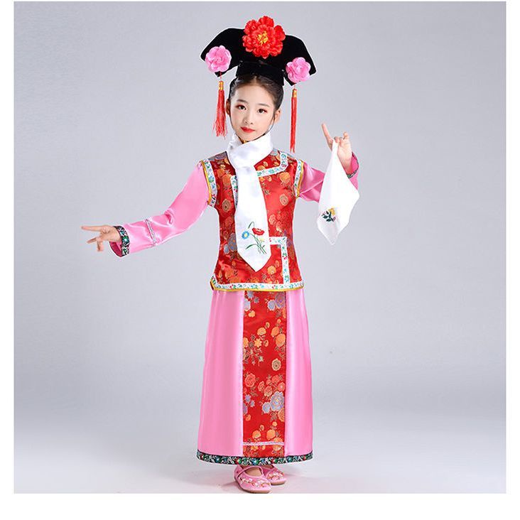 Trang Phục Hóa Trang Công Chúa Concubine Hoàng Cung Hạt Ngọc Trai Qing Dynasty Concubine Palace Cho Bé Gái