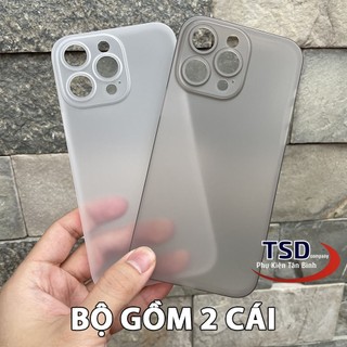 Combo 2 Ốp Lưng Trong Nhám Unibody iPhone 14 Pro Max Siêu Mỏng