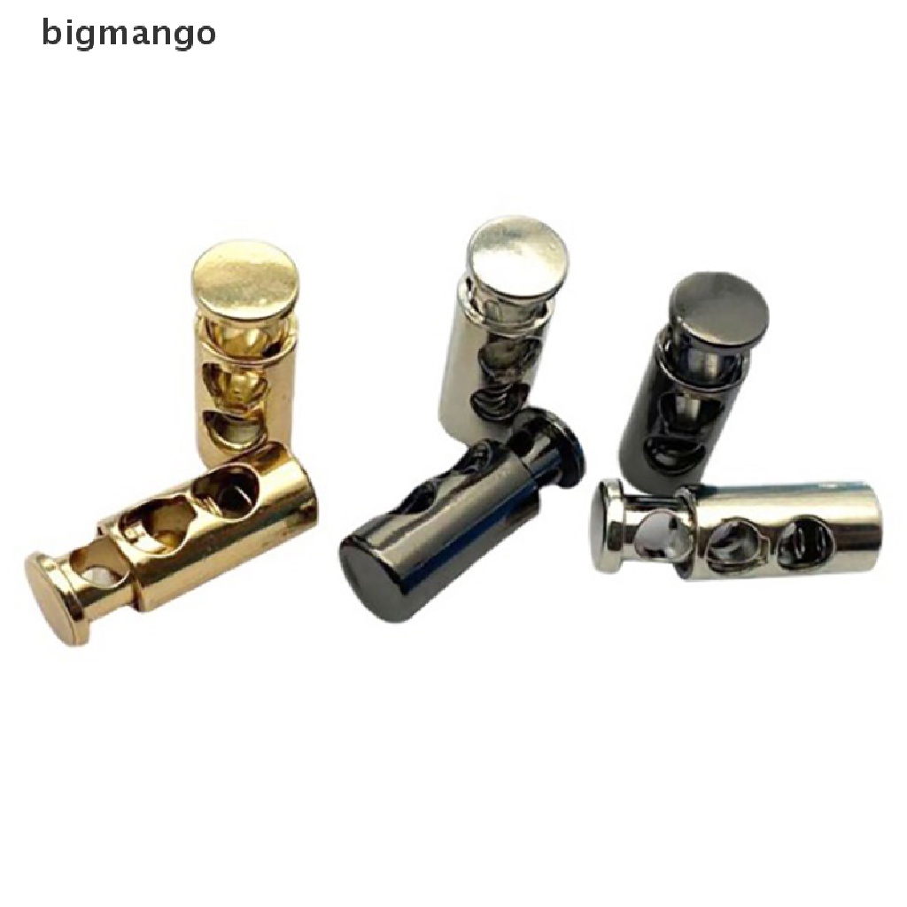 Bigmango Set 10 Lò Xo Khóa Dây Rút Hai Lỗ Bằng Kim Loại Màu Đen Chặn WED