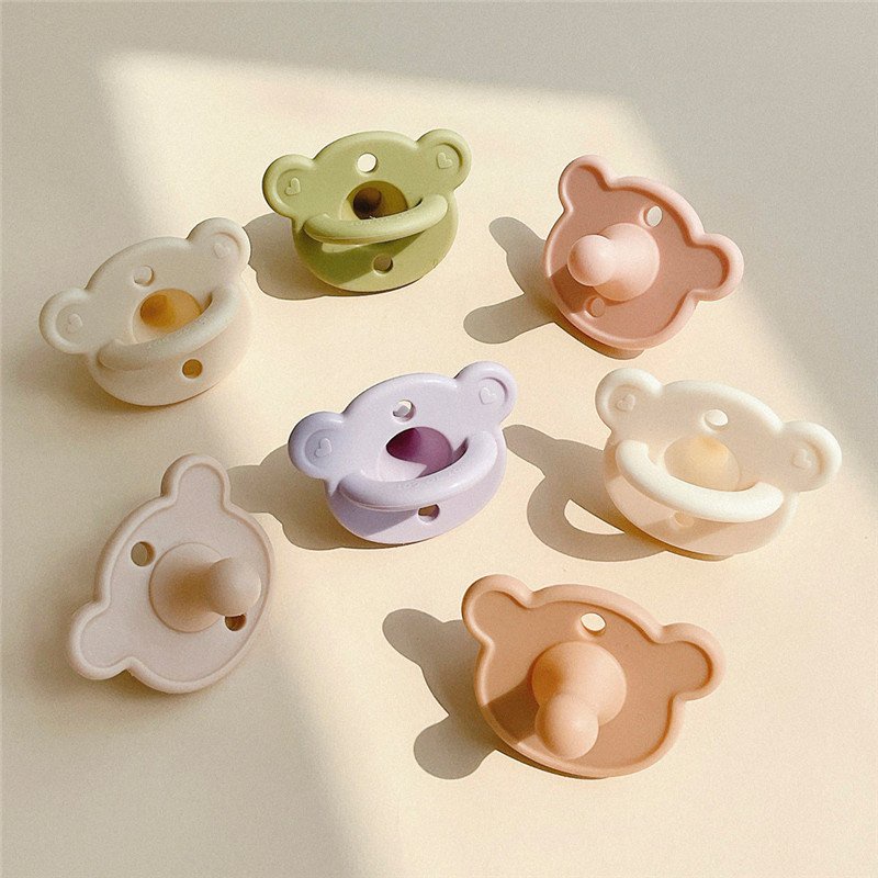 Núm ti ngậm silicone Molli gấu Hàn Quốc cho bé