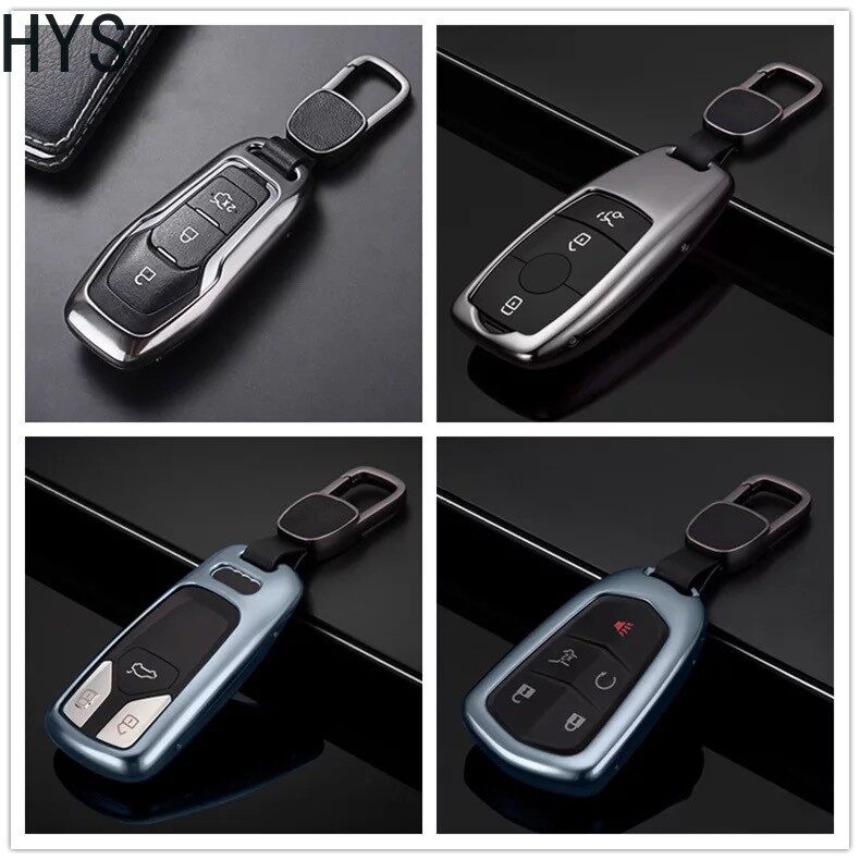 Móc Chìa Khóa Bằng Da Và Hợp Kim Nhôm Sang Trọng Cho Honda Nissan Toyota Perodua Proton