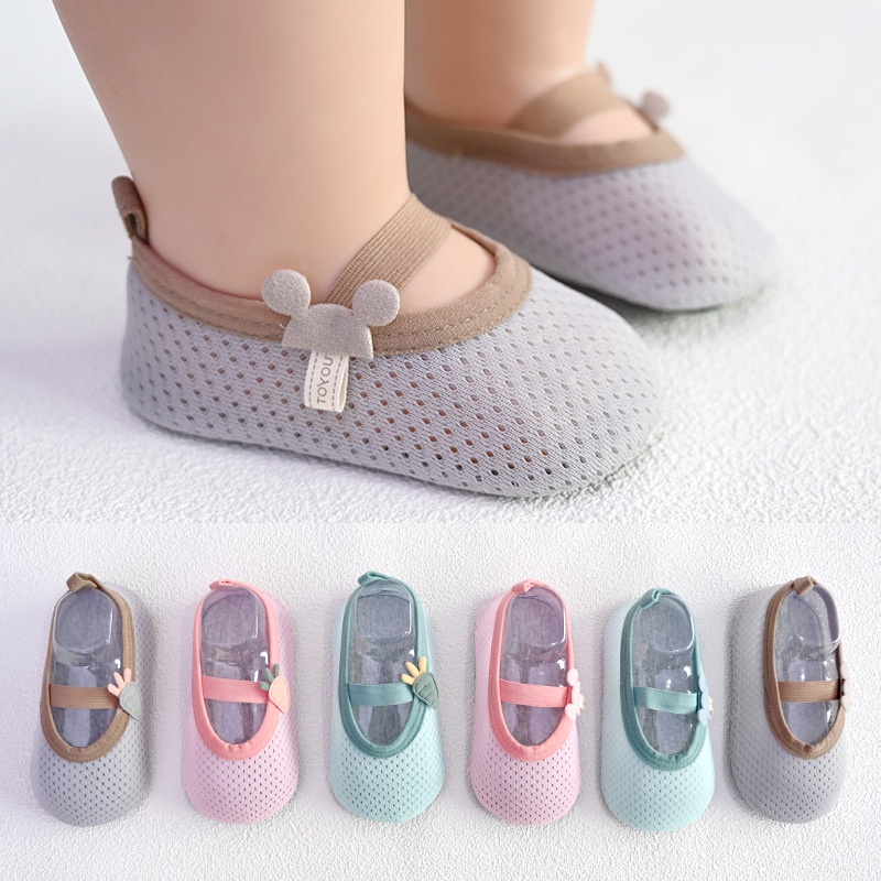 Mùa hè Giày Sơ Sinh/Giày vớ tập đi chống trượt kiêm tất cho bé