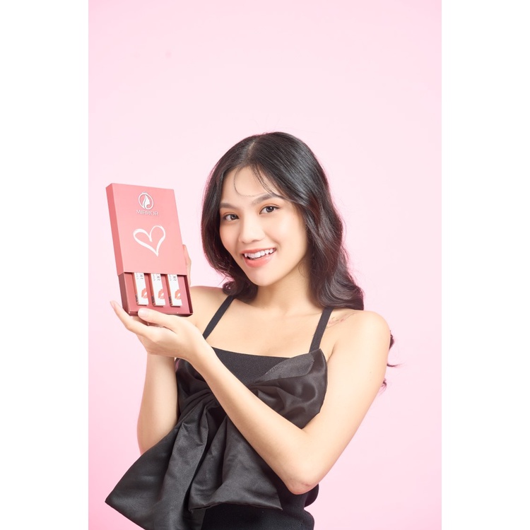 Bộ 3 son kem lì MIRROR Creme Lipstick  nhiều dưỡng bám màu 8-12 tiếng