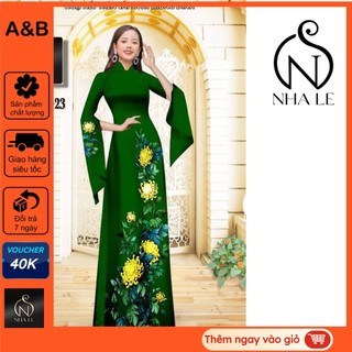 Vải may áo dài in 3d nhung nhật hoa mẫu đơn