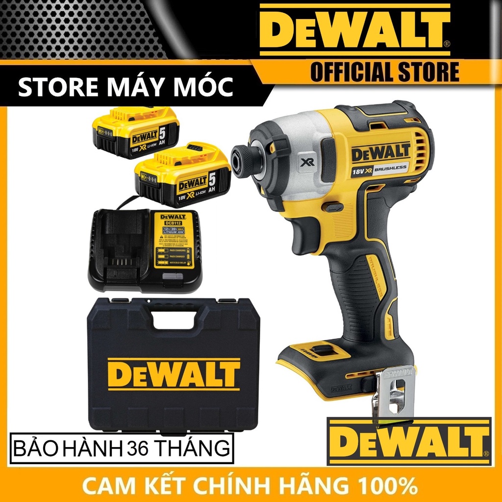 MÁY VẶN VÍT CẦM TAY 18V DEWALT DCF887P2- HÀNG CHÍNH HÃNG