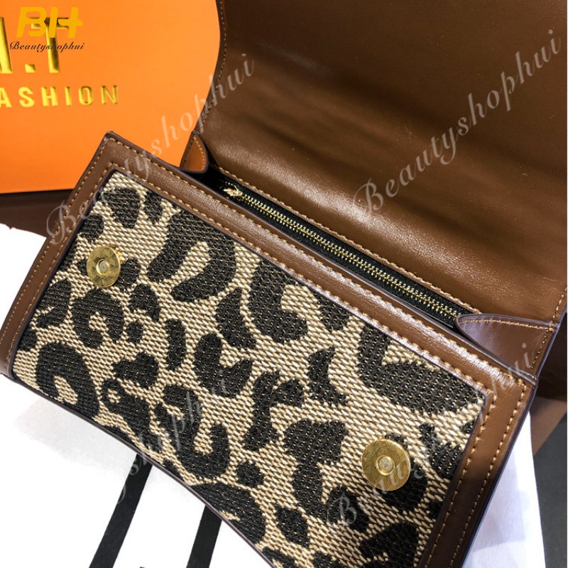 Túi Xách Đeo Vai Họa Tiết Da Báo Thời Trang Thu Đông Dành Cho Nữ