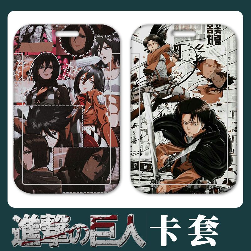 Ví Đựng Thẻ Tín Dụng / Thẻ ID Họa Tiết Hoạt Hình Titan Eren Jaeger Tùy Chỉnh Cho Học Sinh Giá Đỡ